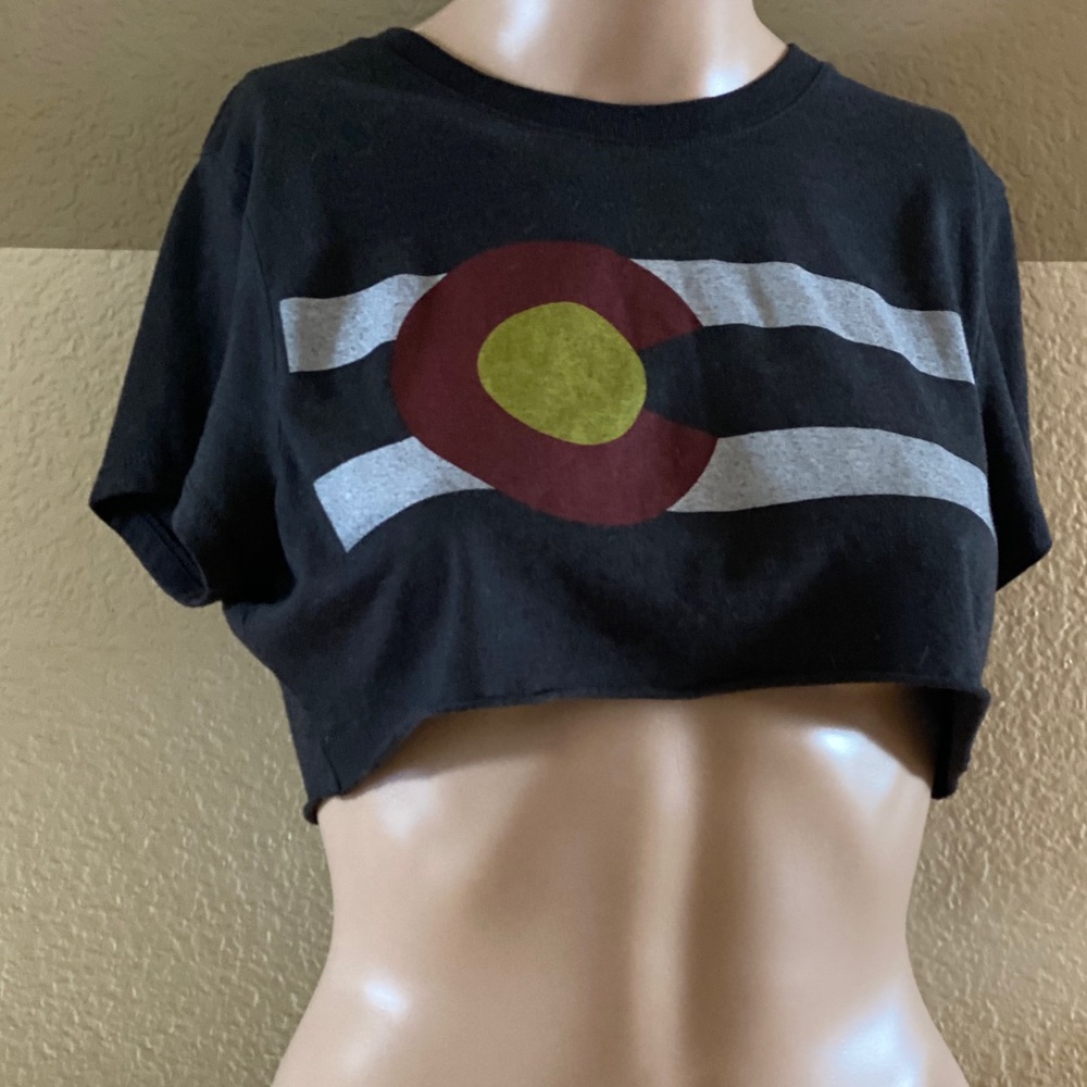 Colorado Flag DIY Cutout Crop Tee